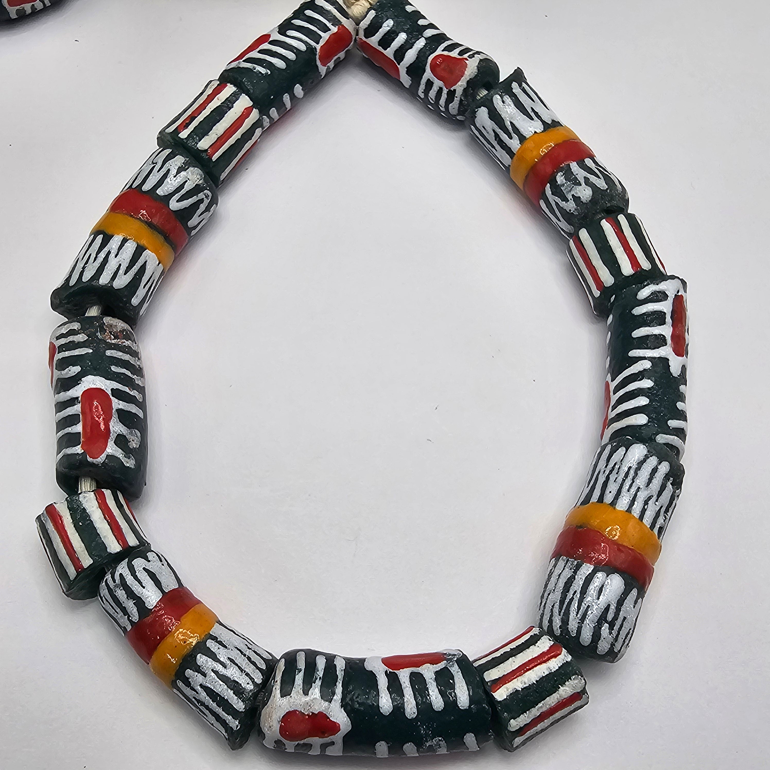 13 Teal Krobo Beads