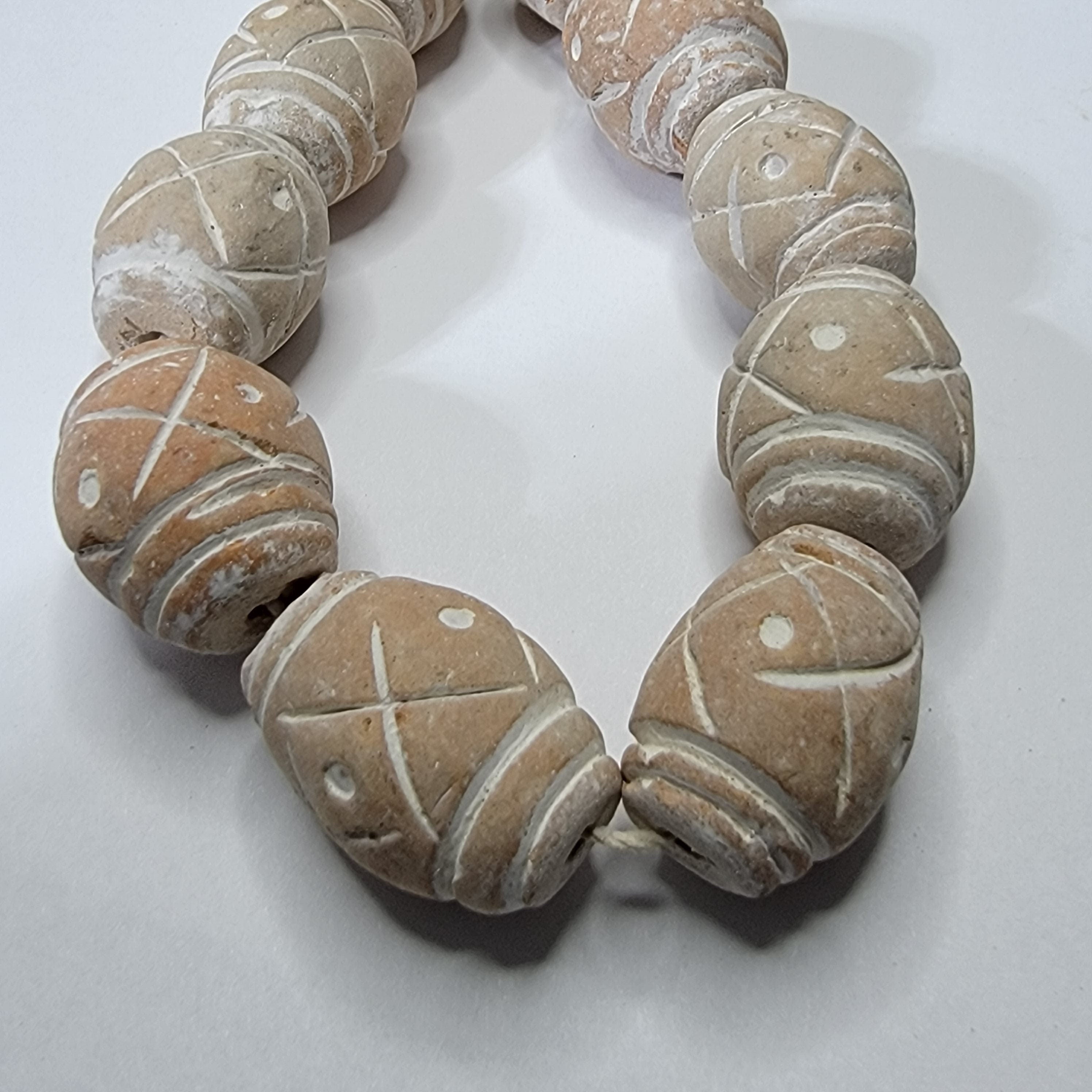 25 Terracotta African Beads