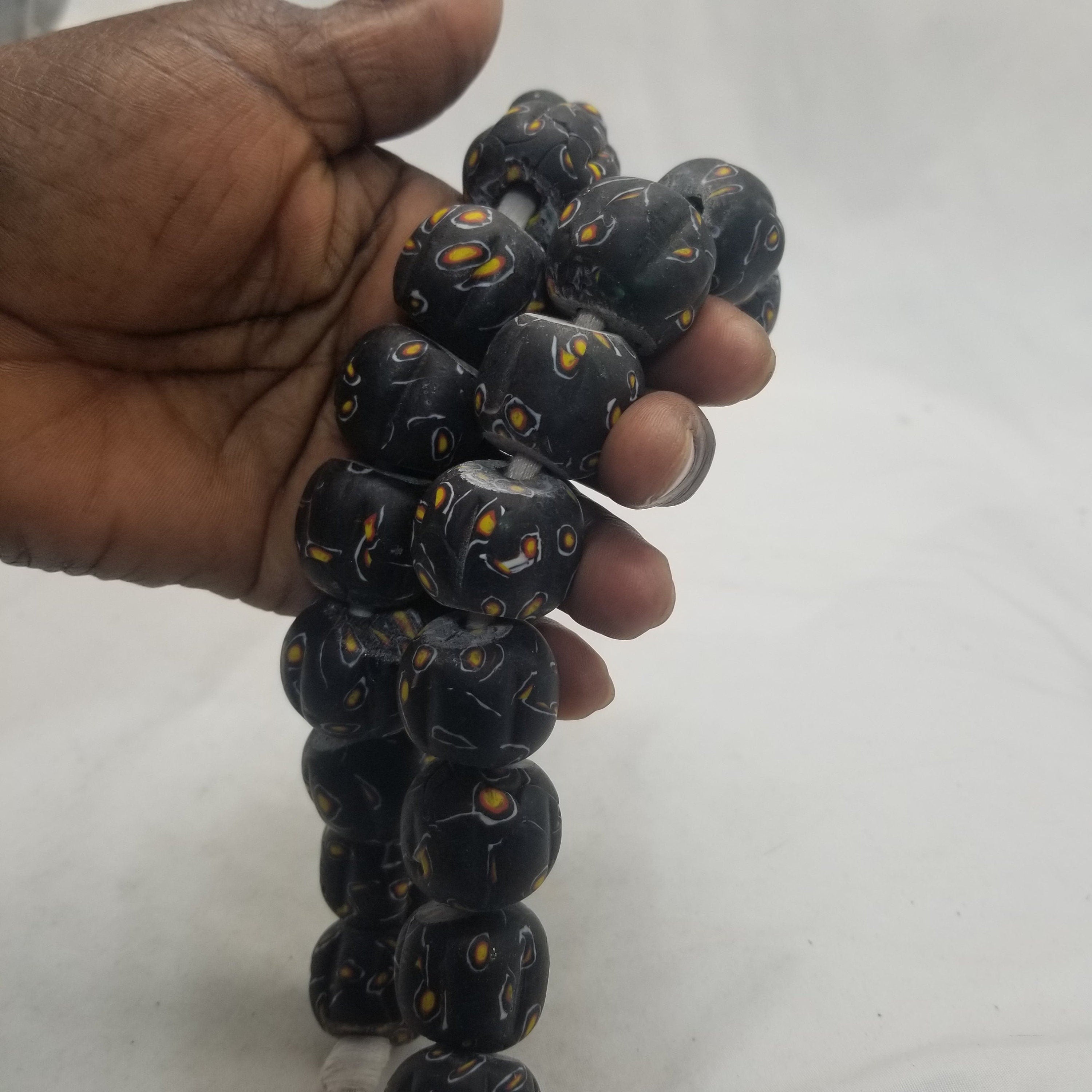 Black Millefiori Beads