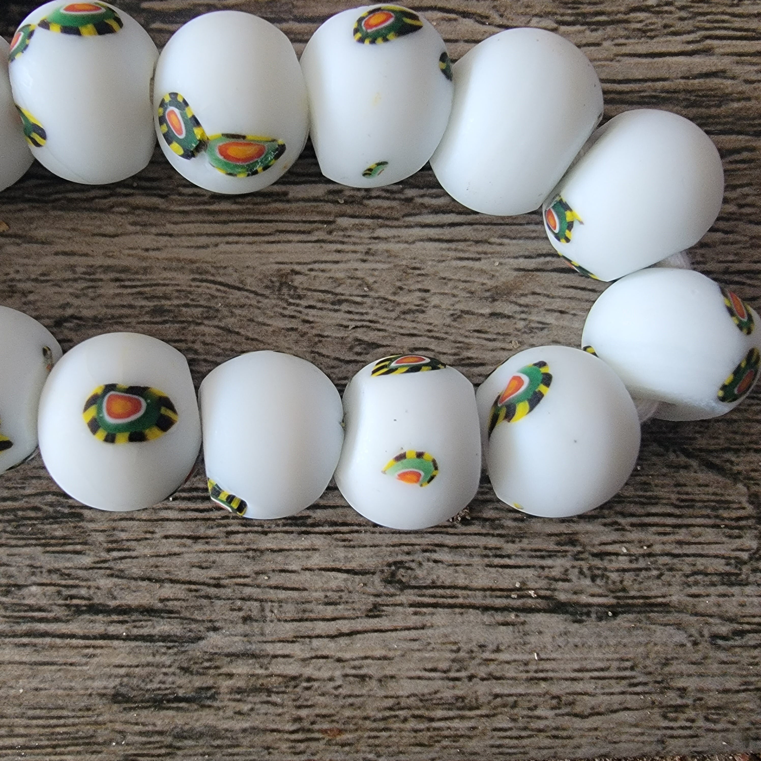 Round Millefiori Beads, Glass Beads