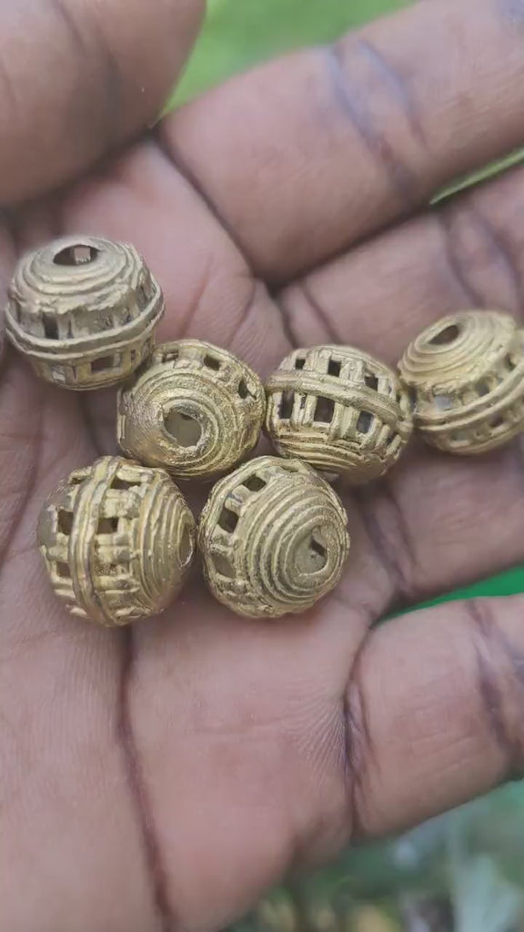 Mini Netted Round Brass, Jewelry Making Beads