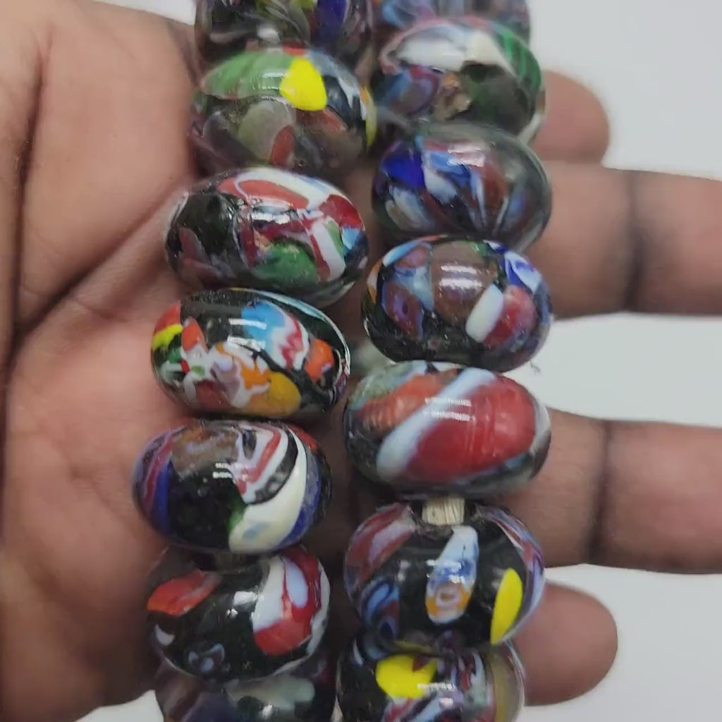 Oval Millefiori Beads