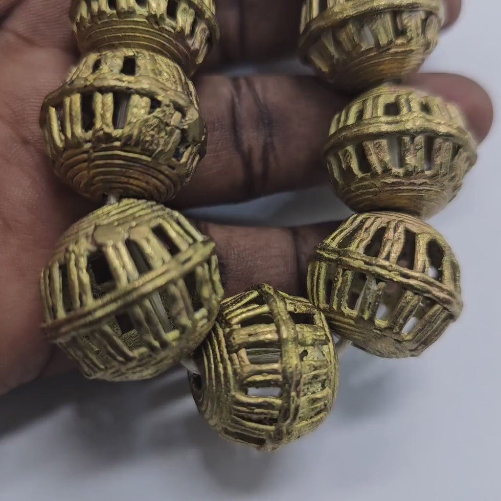 Round Ashante Brass Beads