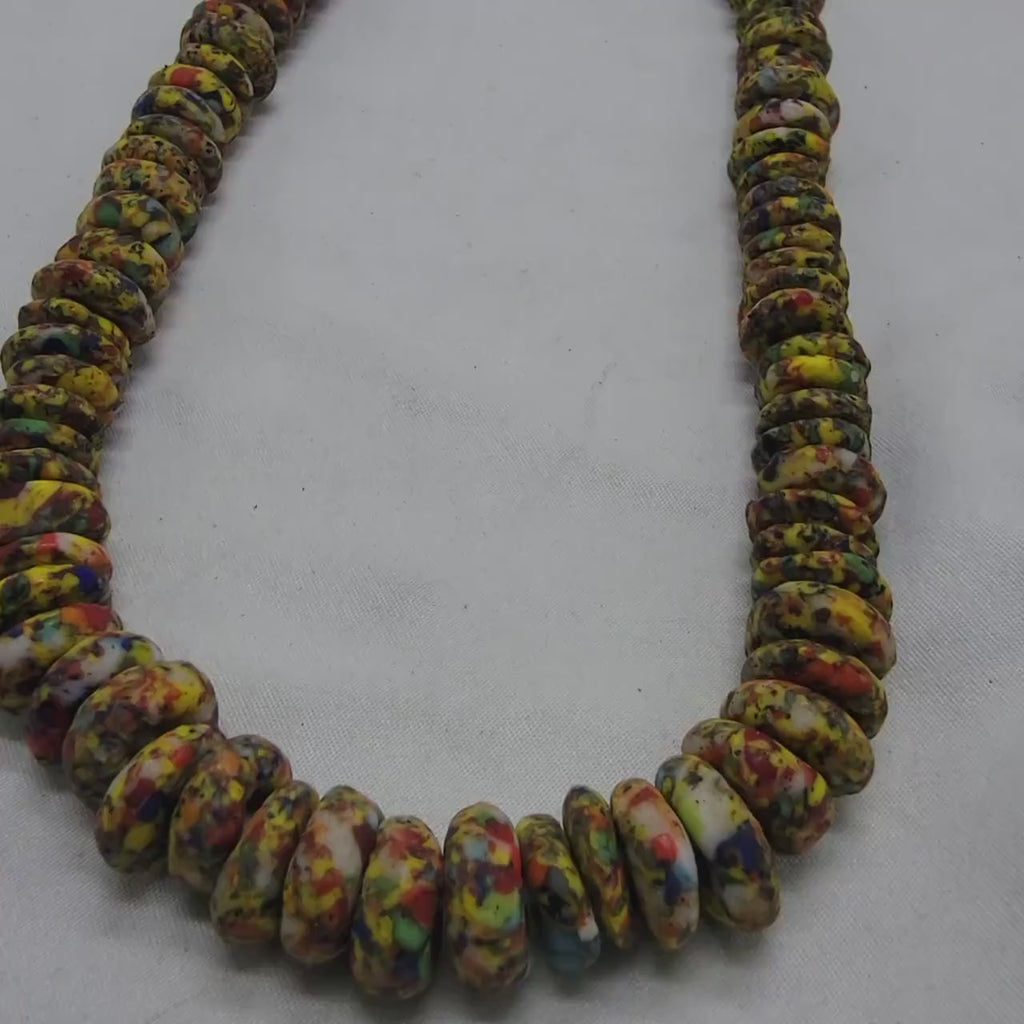 100 Saucer Beads, African Glass Beads