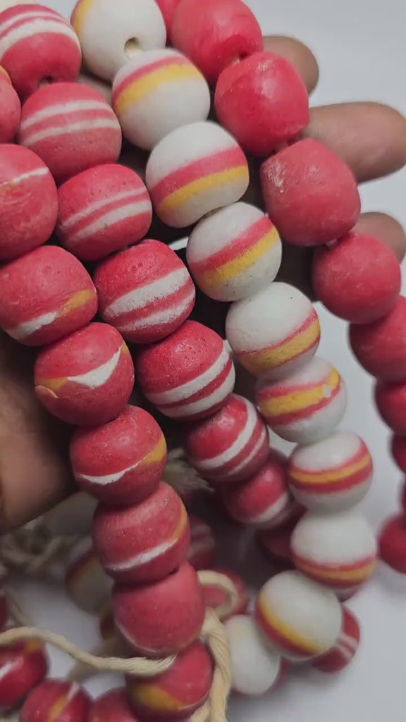 Red African Ball Beads, Jewelry Making Beads