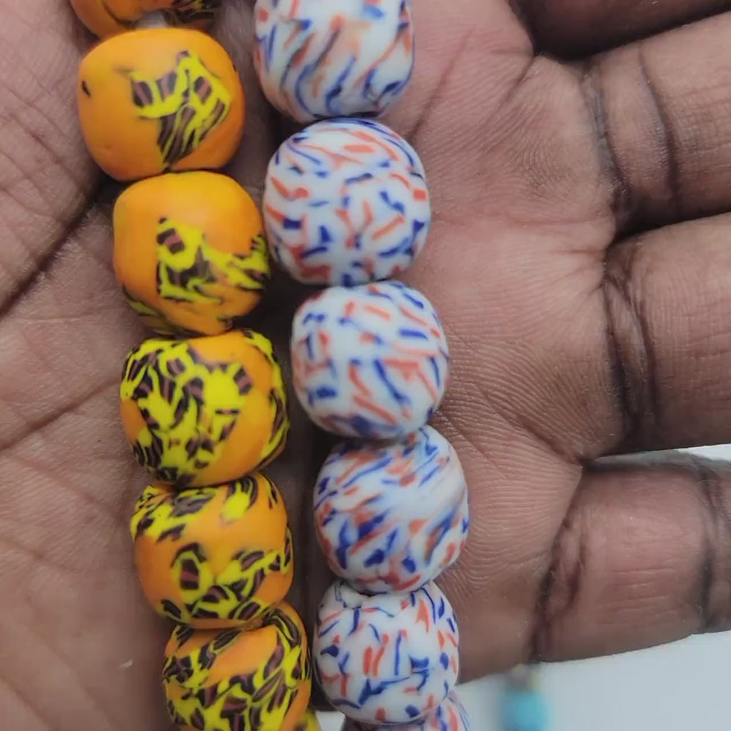 African Recycled Glass Beads, Ethnic Beads