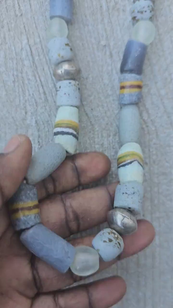 Grey Medley African Beads