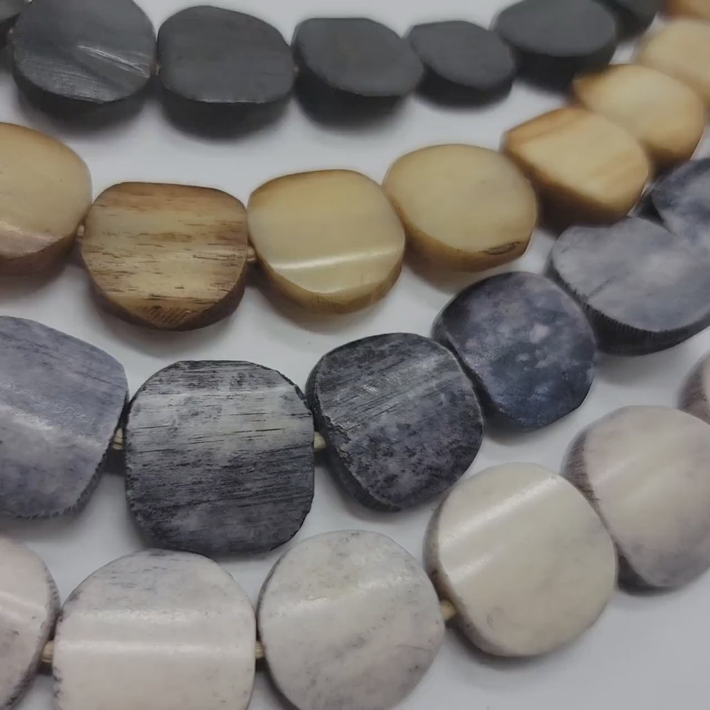 Circular African Bone Beads