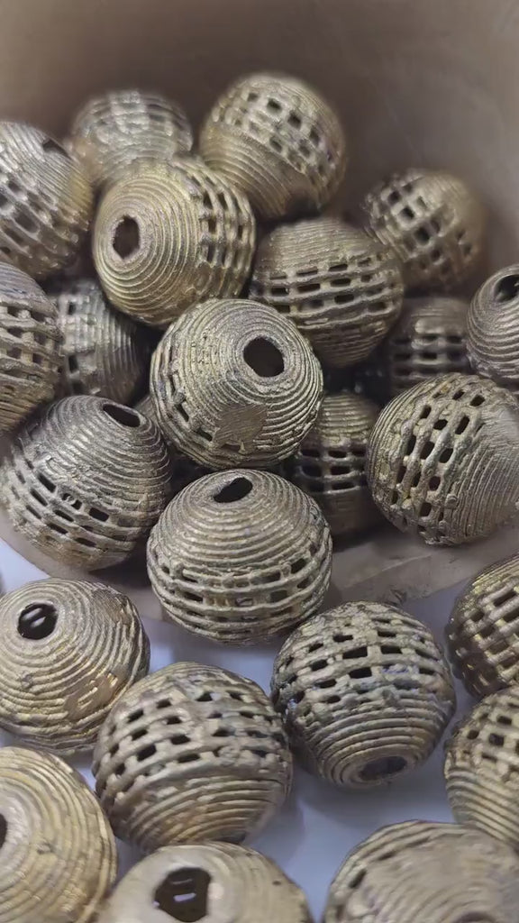 Netted Round African Beads, Jewelry Making