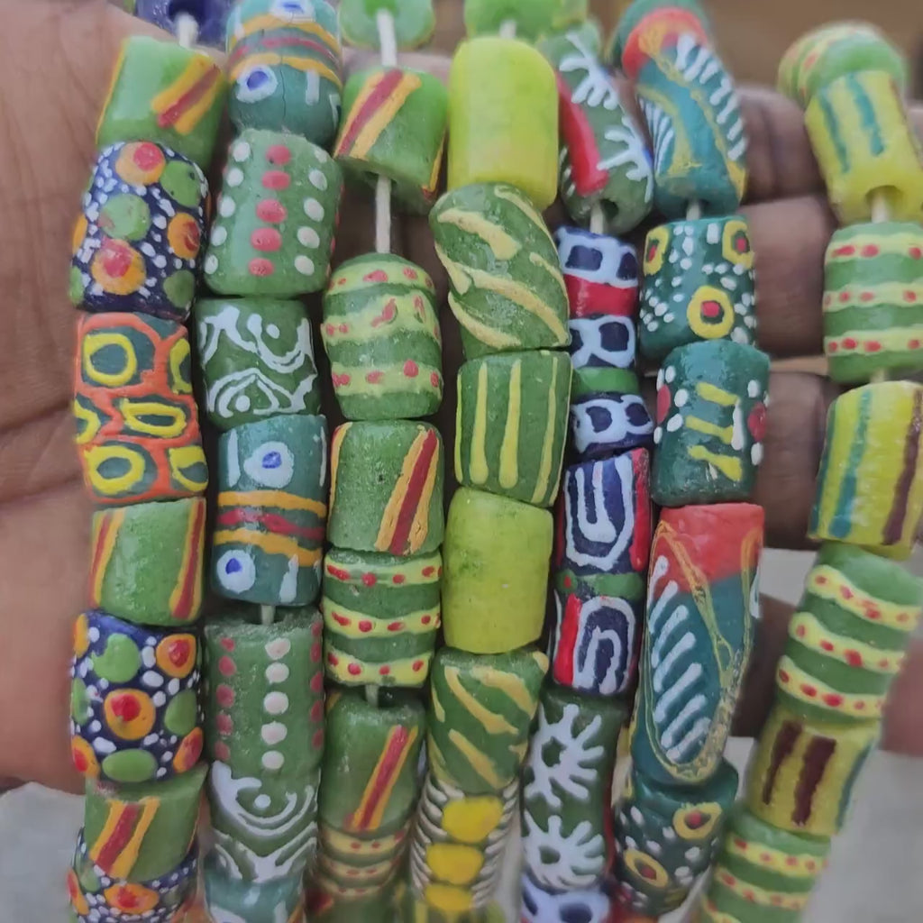 Green Long Beads, Jewelry Making