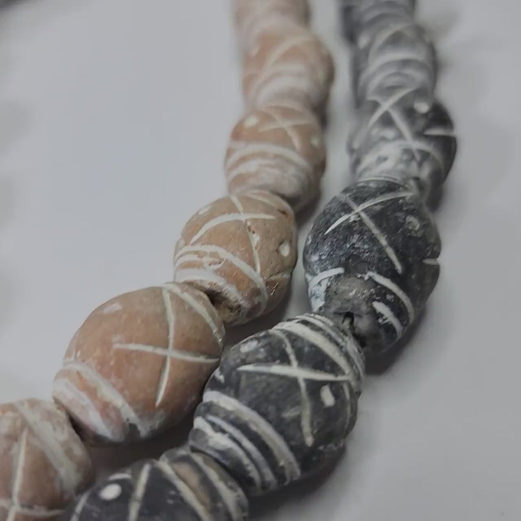 25 Terracotta African Beads