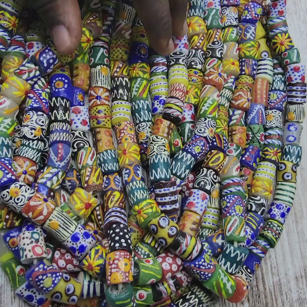 60 Pieces African Beads, Handmade Jewelry Beads