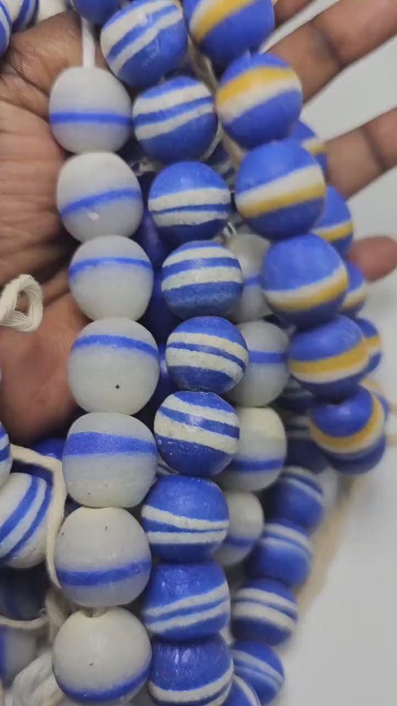 Blue African Ball Beads, Jewelry Making Beads