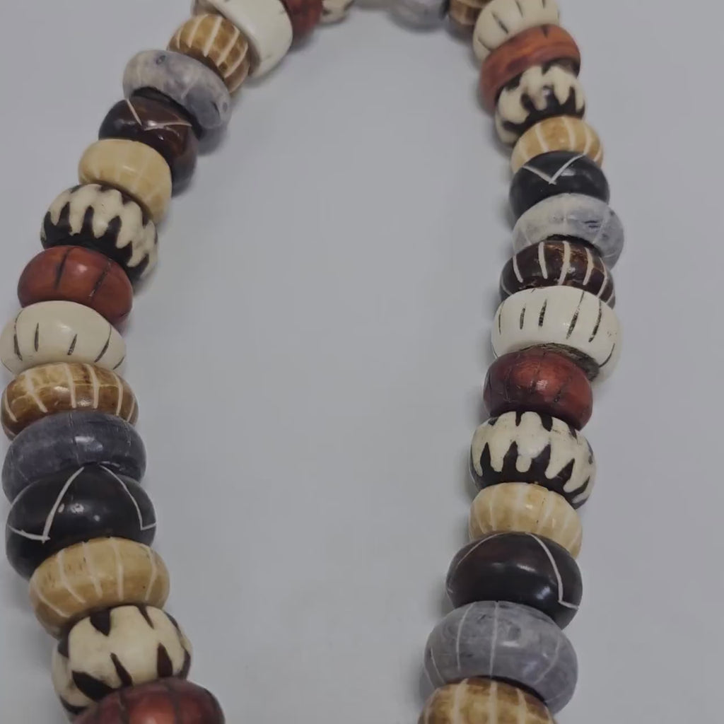 Mix Bone Beads, Handmade African Kenyan