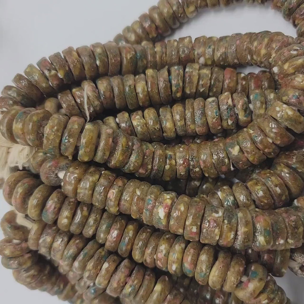 Brown Marble Spacer Beads