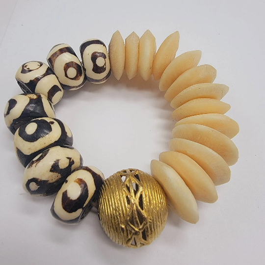 Bone Jewelry, Brass Bracelet