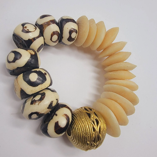 Bone Jewelry, Brass Bracelet