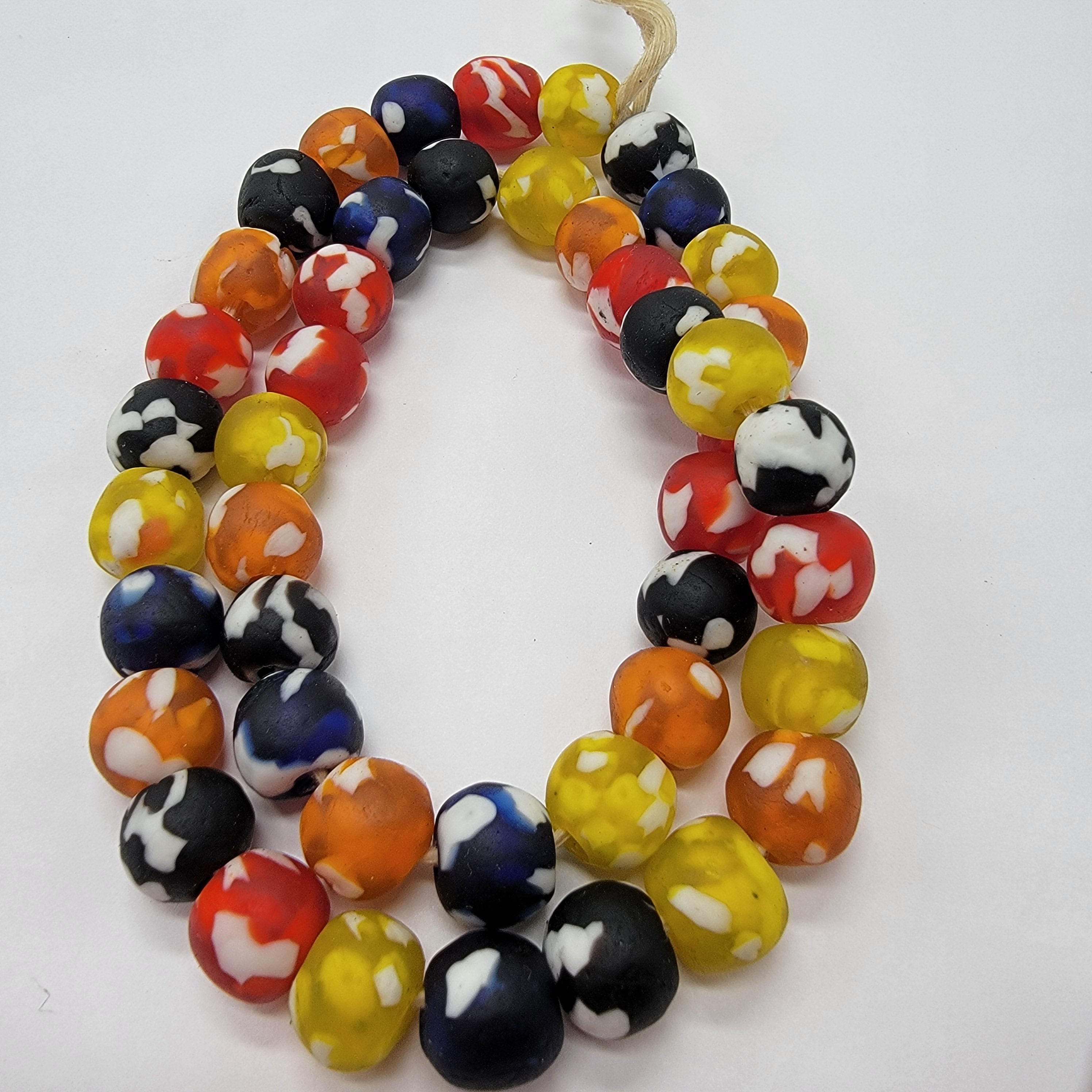 Mix Recycled Glass Beads, African Beads