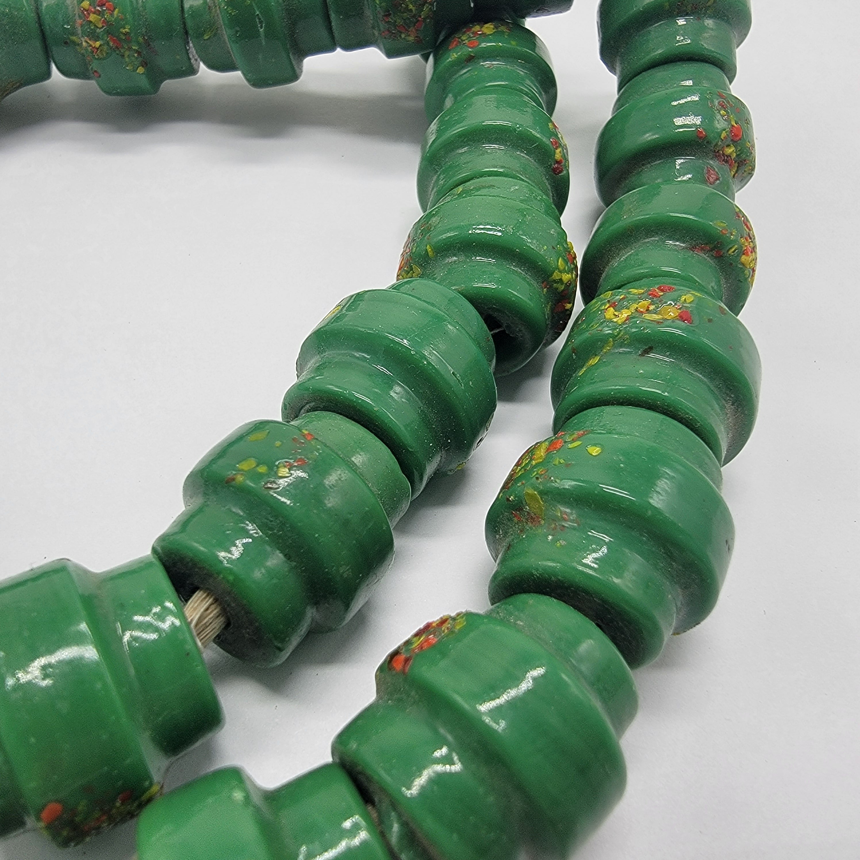 Green Glass Beads, African Beads