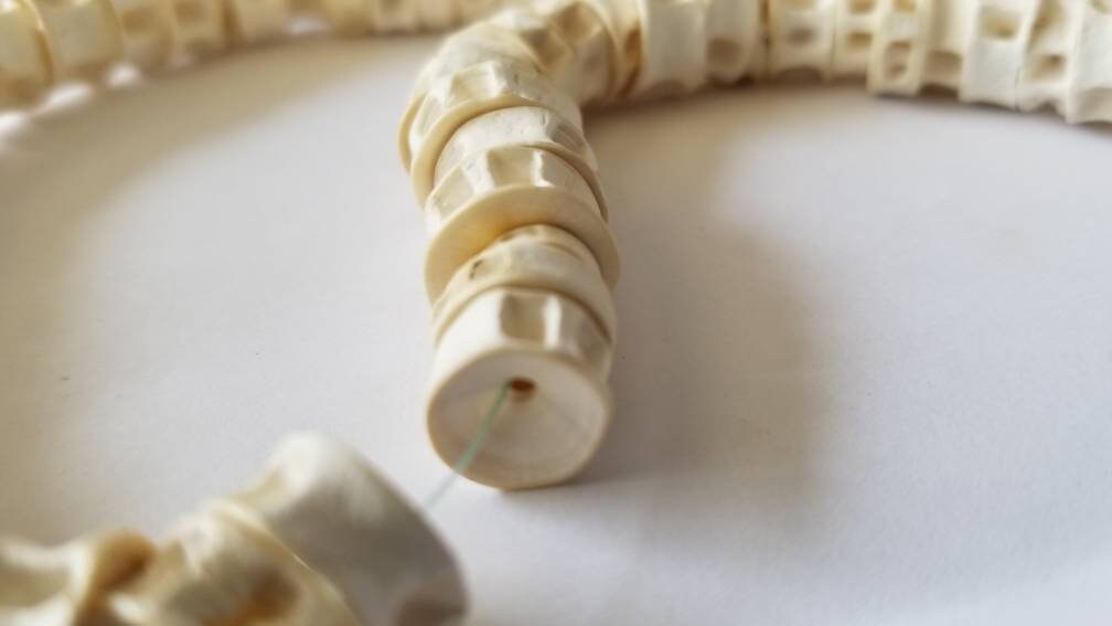 Fish Bone Beads, African Fish Vertebra Beads