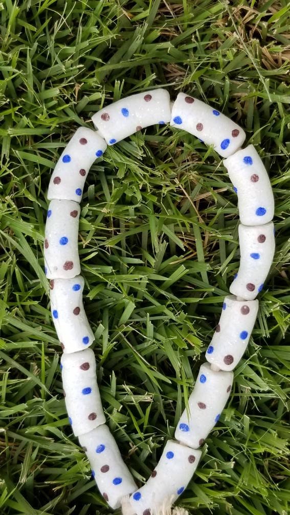 White Krobo Powdered Glass Beads