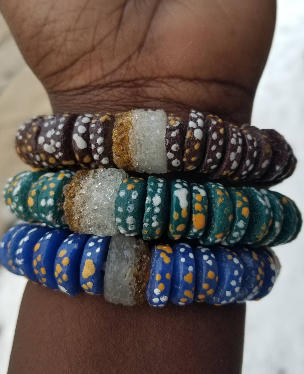 African Beaded Bracelets, Handmade Jewelry