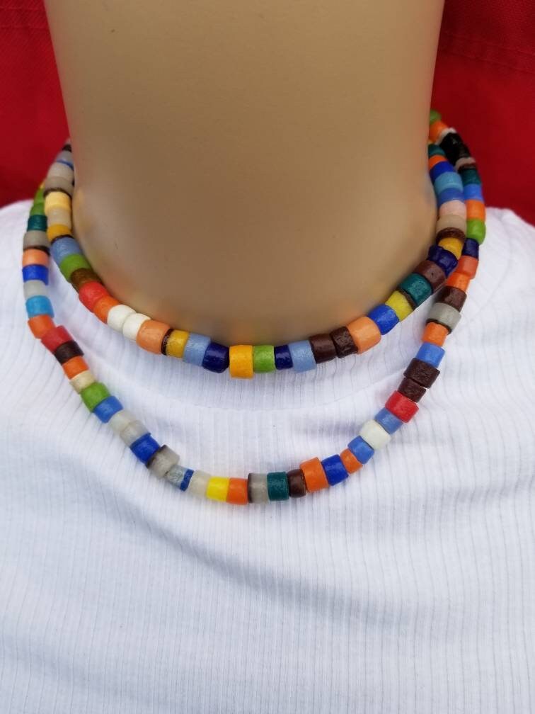 3in1 African Beads, Beaded Bracelet, African Anklet, African Necklace