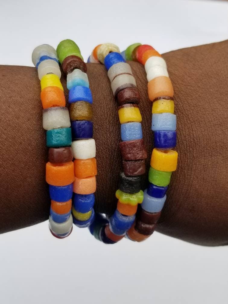 3in1 African Beads, Beaded Bracelet, African Anklet, African Necklace