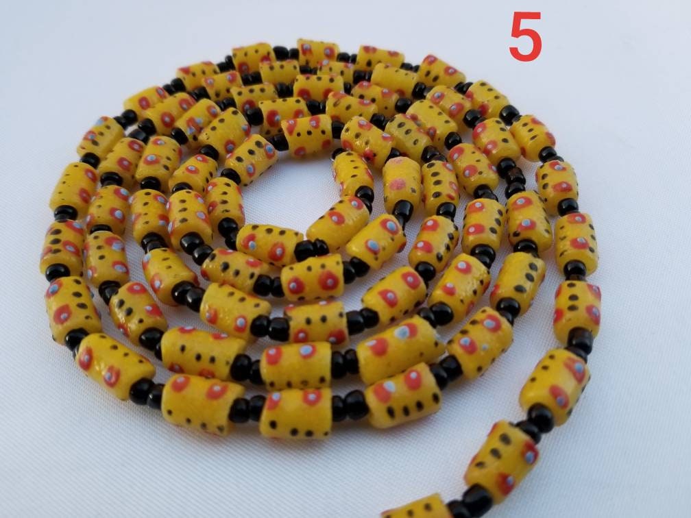 Krobo Glass Waist Beads, African Waist Beads, Belly Chain