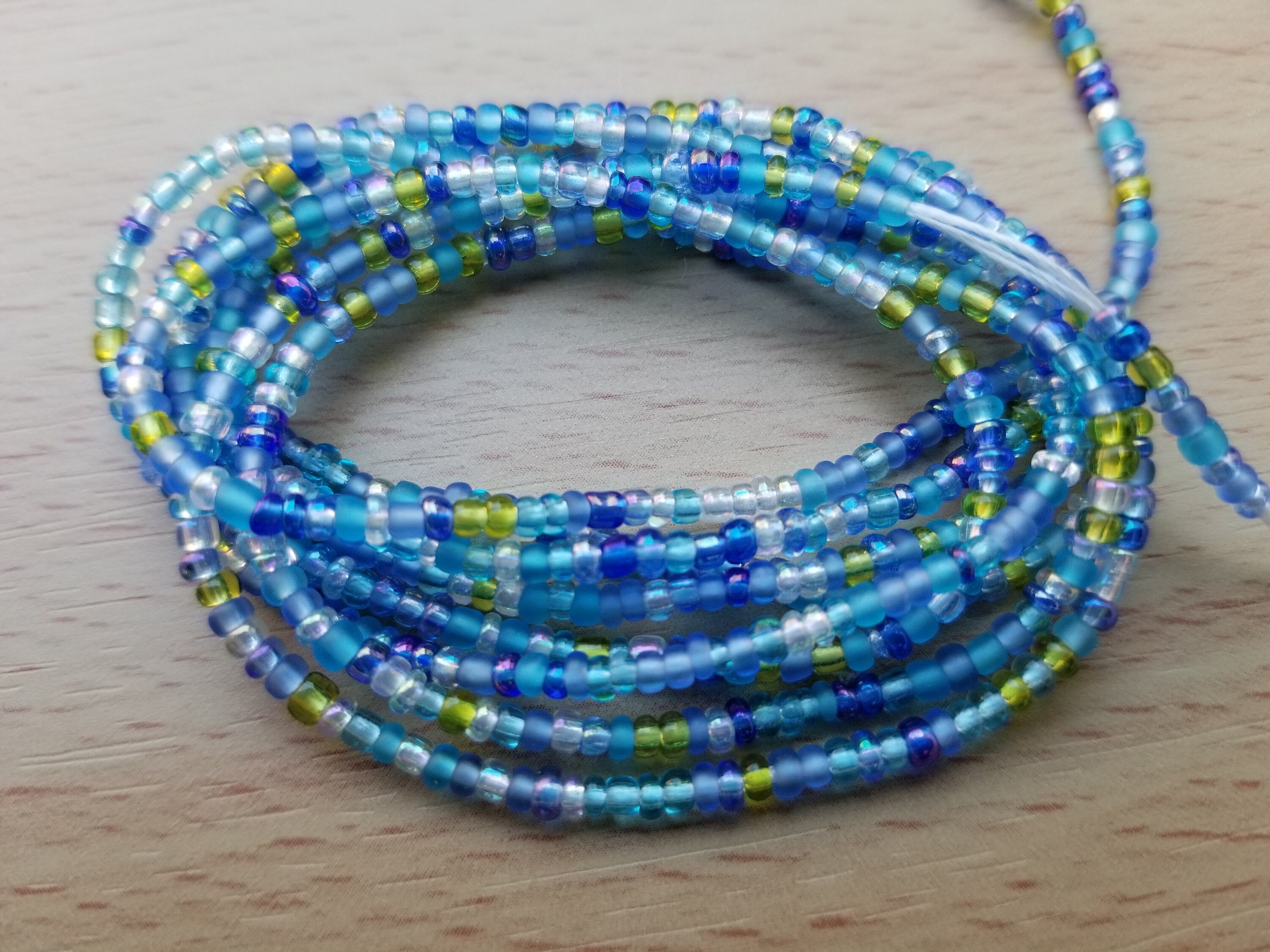 Plus Size Waist Bead, Stomach Beads, Belly Chain, Blue Waist Bead, Belly chain Jewelry