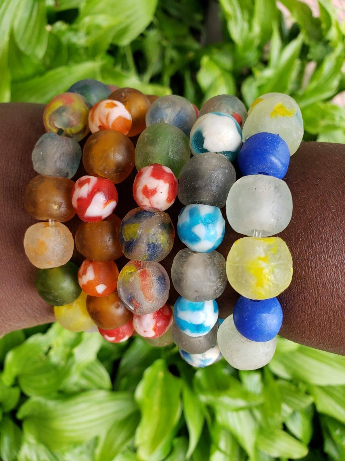 Recycled Glass Bracelet, Ghana Bracelet