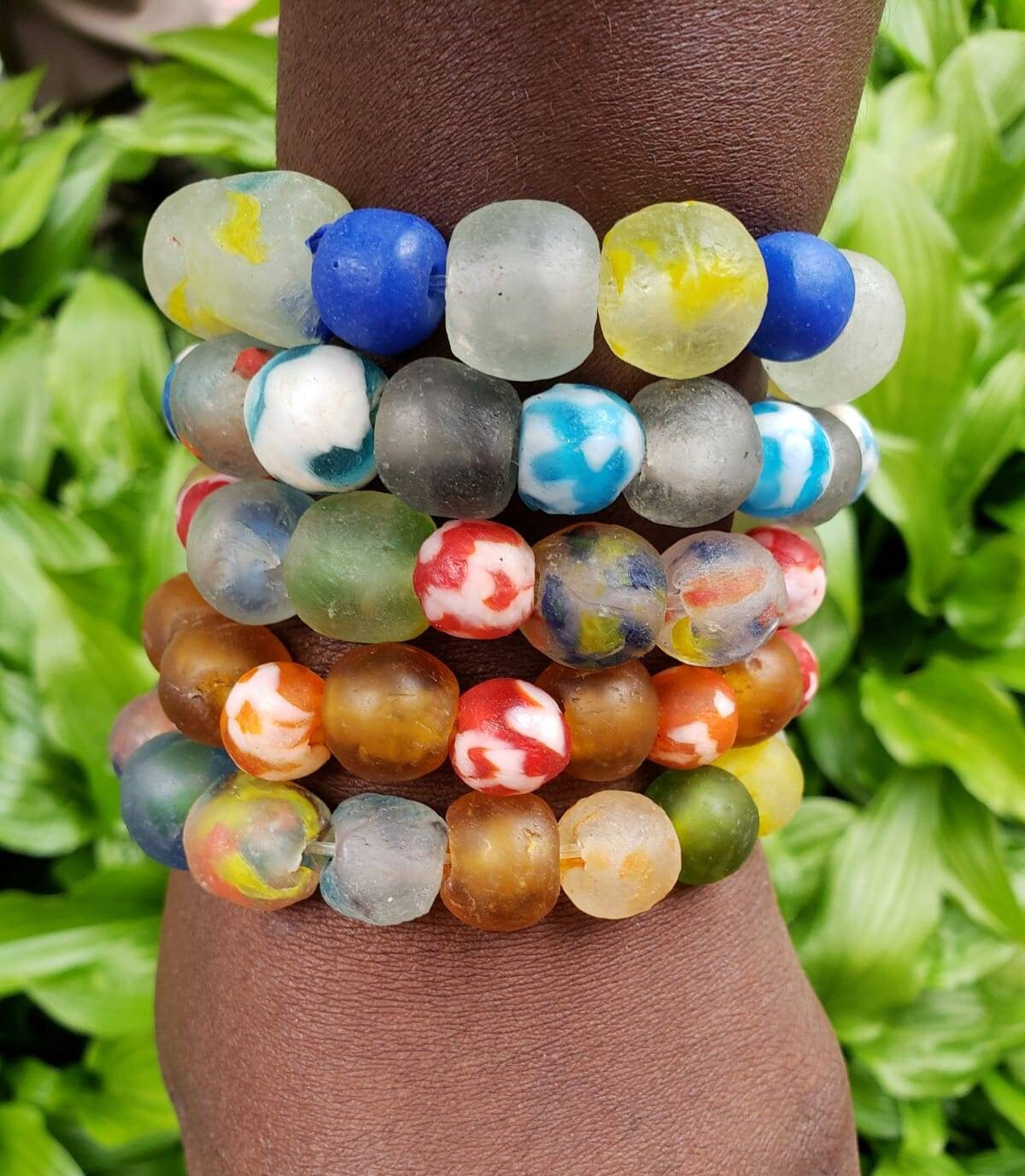 Recycled Glass Bracelet, Ghana Bracelet