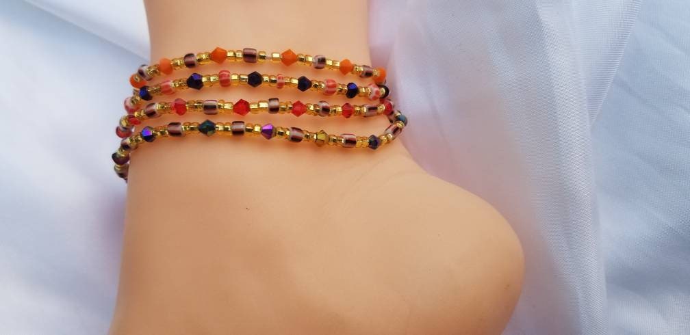 African Anklet, Beaded Anklet, Anklet for Women