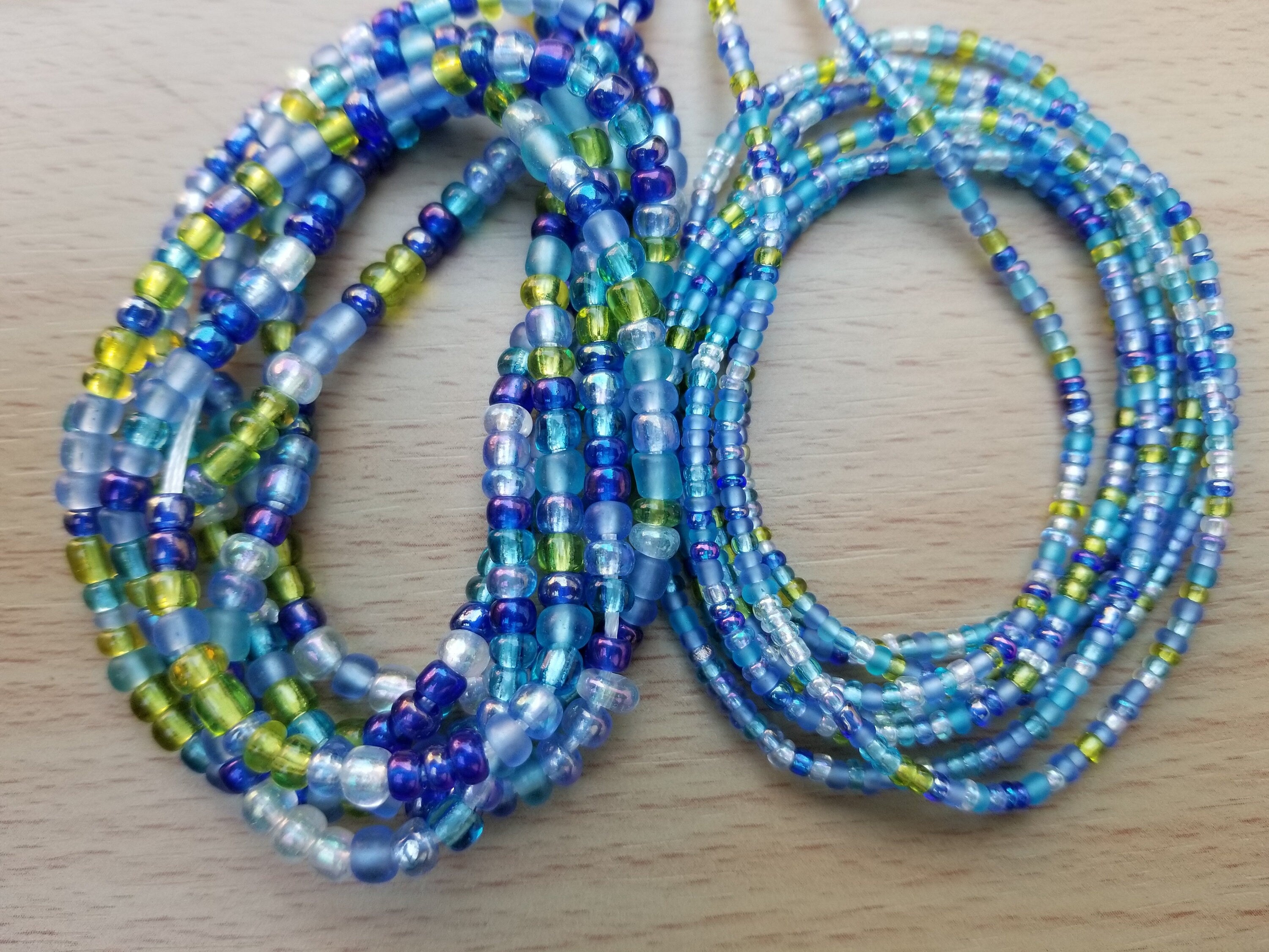 Plus Size Waist Bead, Stomach Beads, Belly Chain, Blue Waist Bead, Belly chain Jewelry