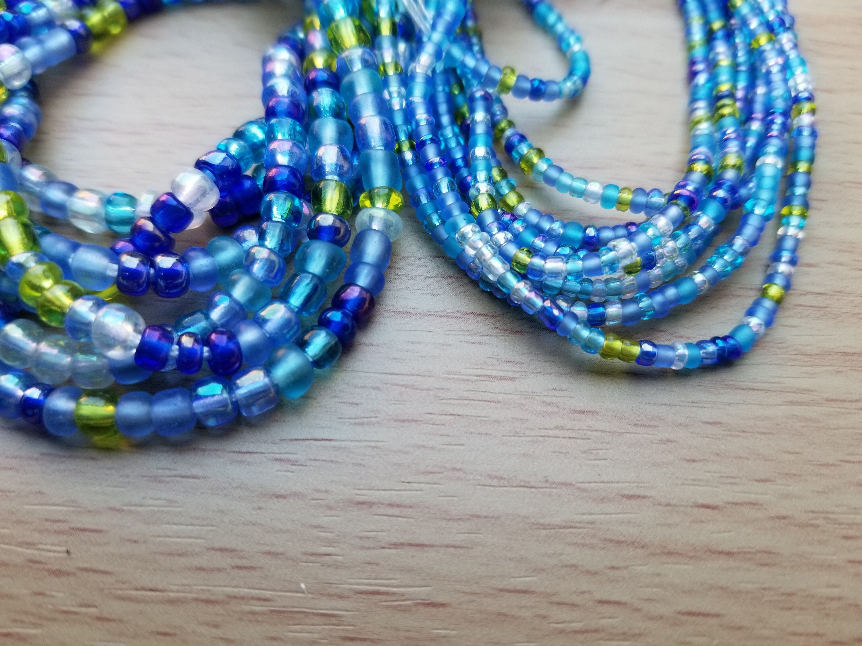 Plus Size Waist Bead, Stomach Beads, Belly Chain, Blue Waist Bead, Belly chain Jewelry