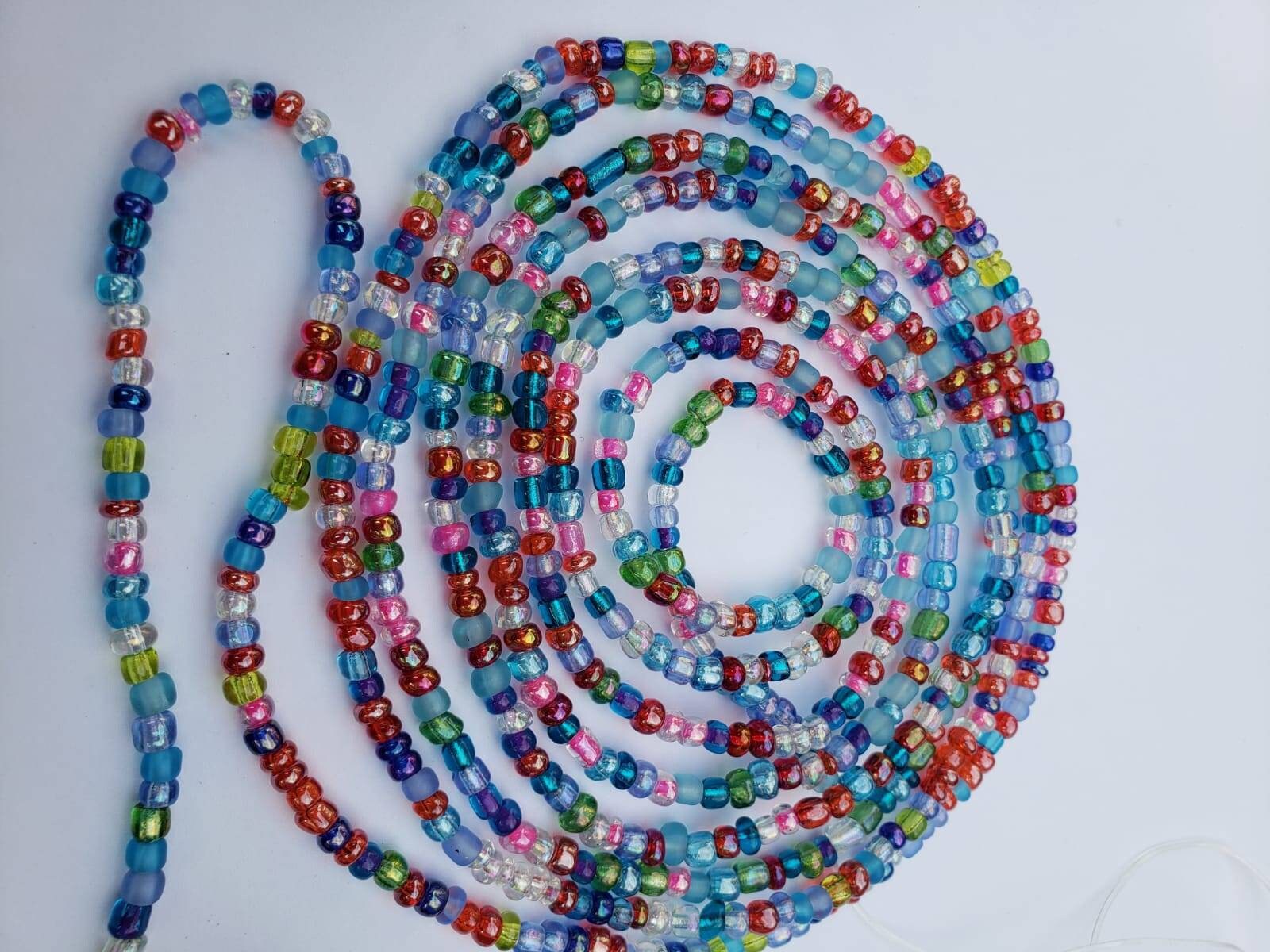 Mix Waist Beads, Stretch Waist Beads, Tie on Wiast Beads