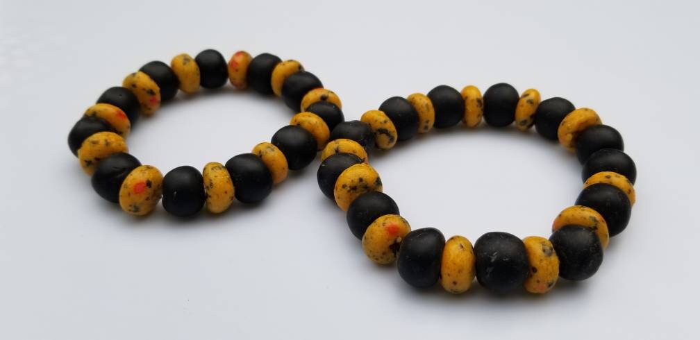 Black Suncast African Bracelet, Women Bracelet, His and Hers Bracelet