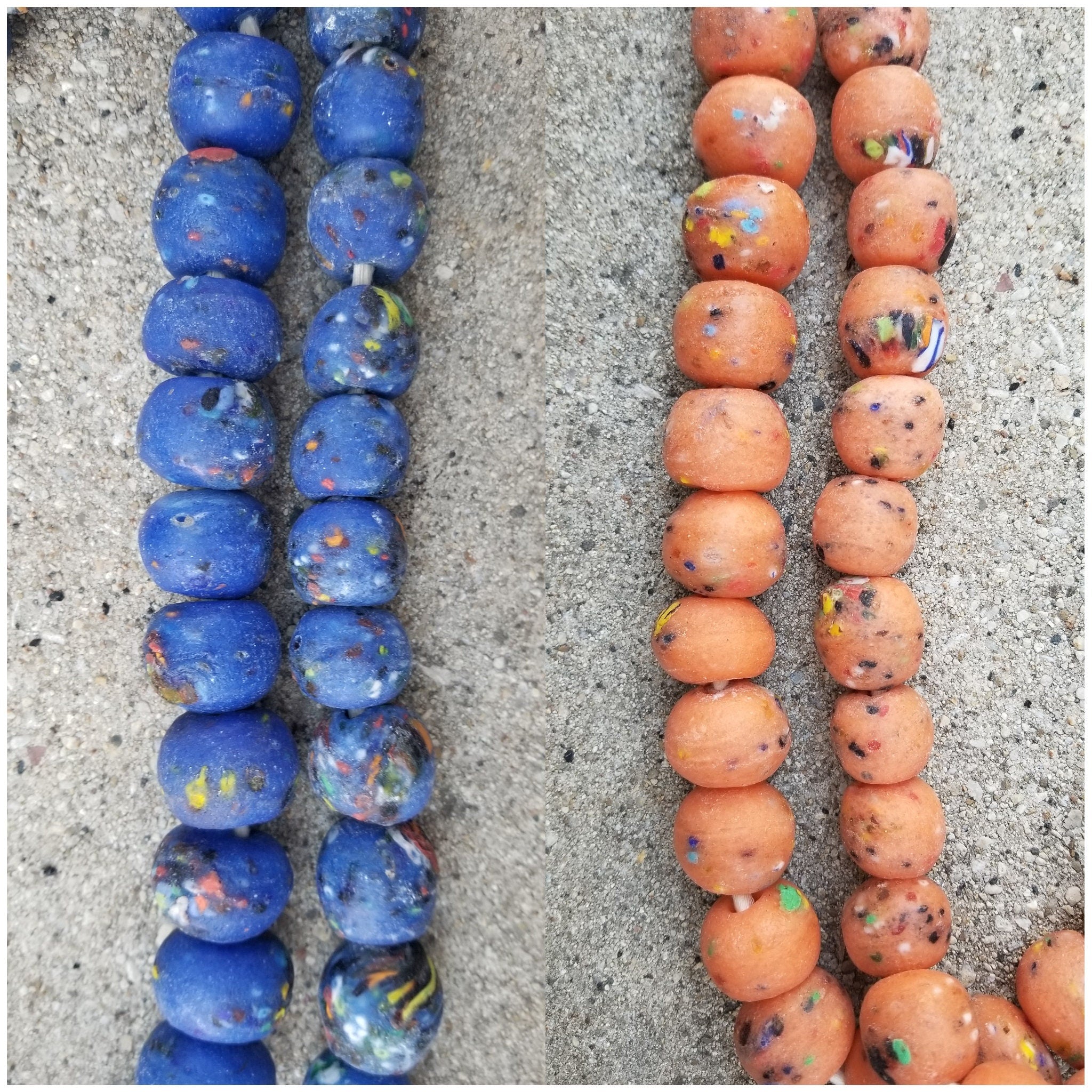 Terrazzo Beads, Ghana Beads, Handmade African Beads