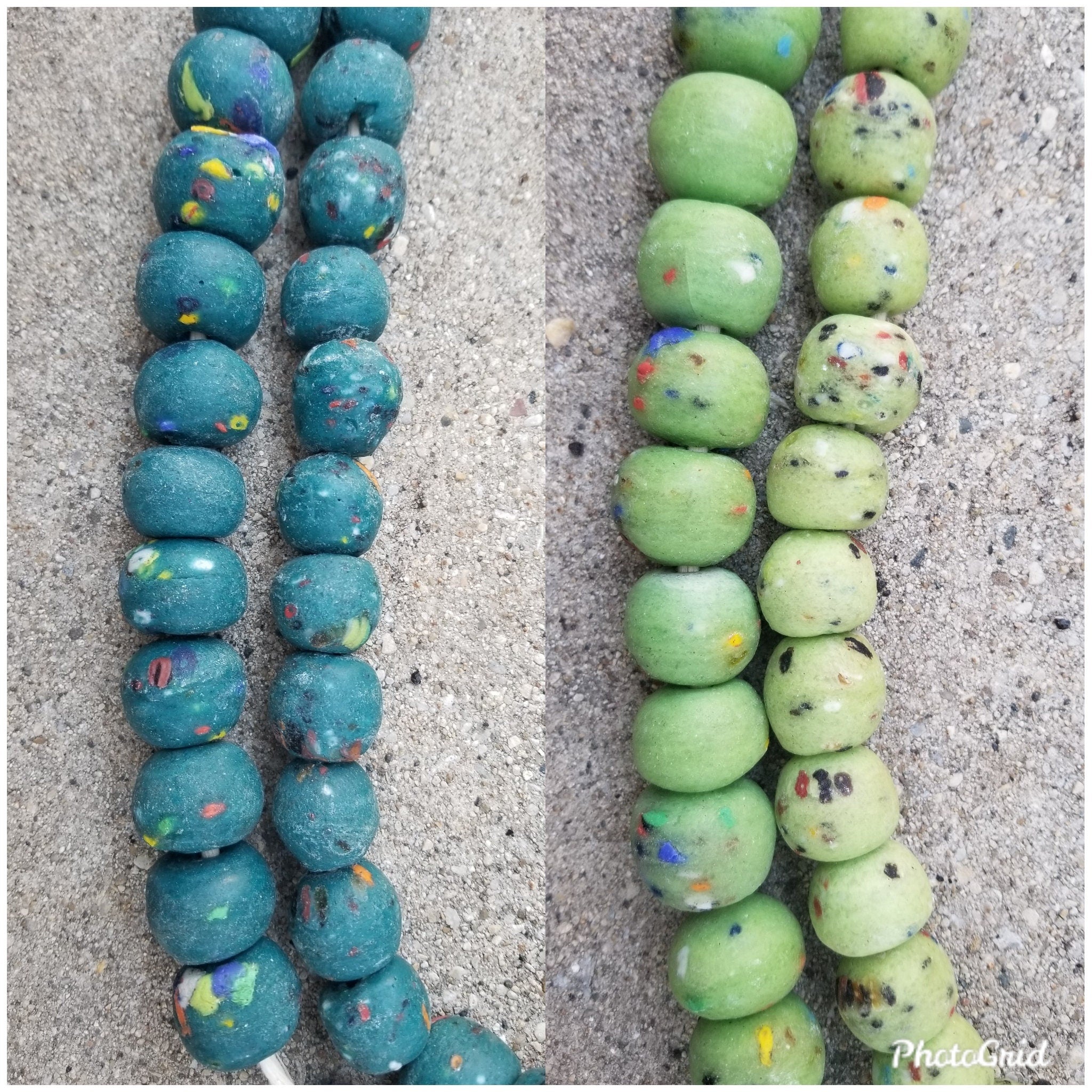 Terrazzo Beads, Ghana Beads, Handmade African Beads