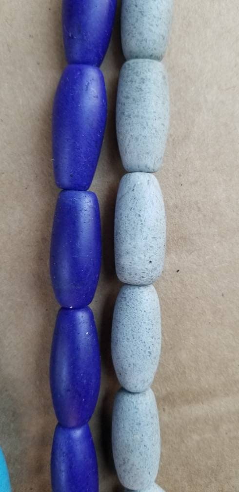 Long Bi-cone African Beads