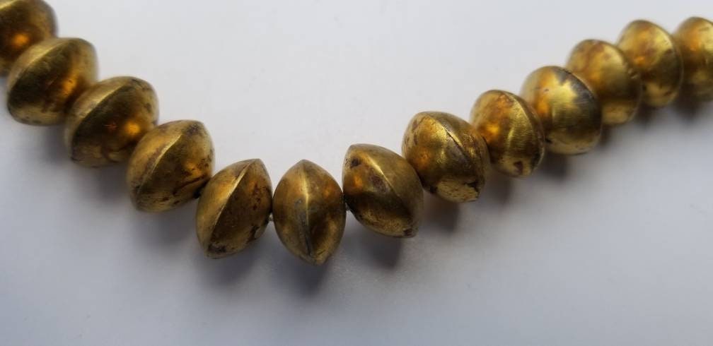 Gold Tuareg Bi-cone Beads, African Beads, Jewelry Making