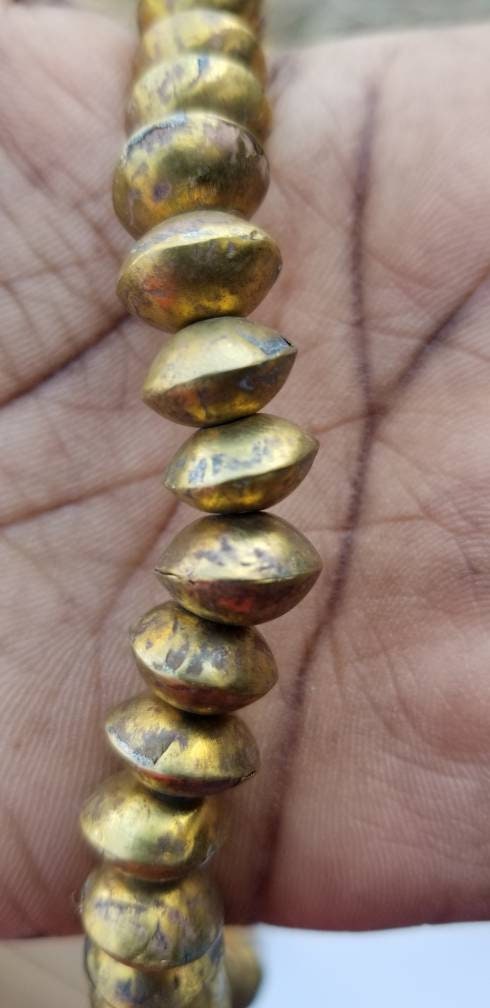 Gold Tuareg Bi-cone Beads, African Beads, Jewelry Making