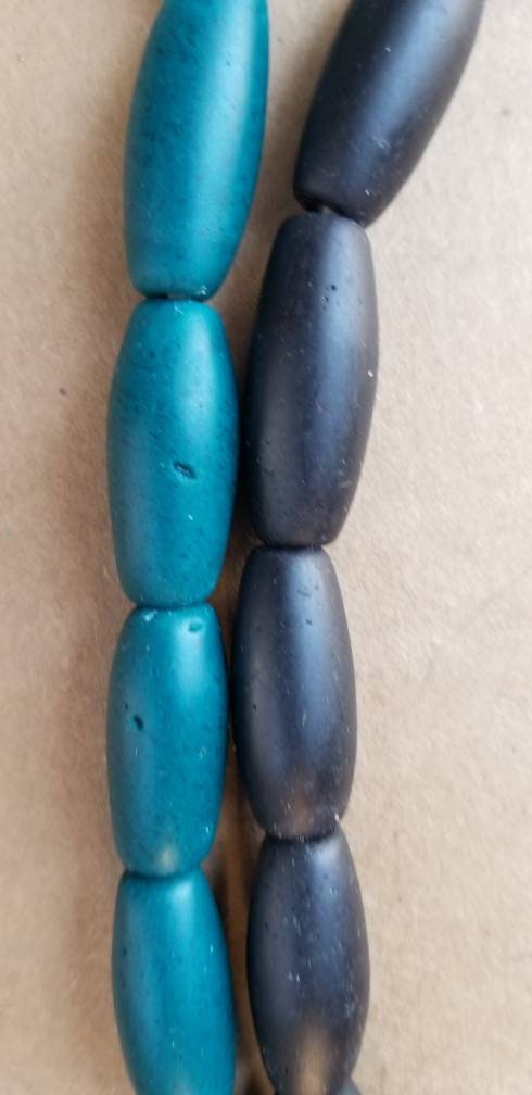 Long Bi-cone African Beads