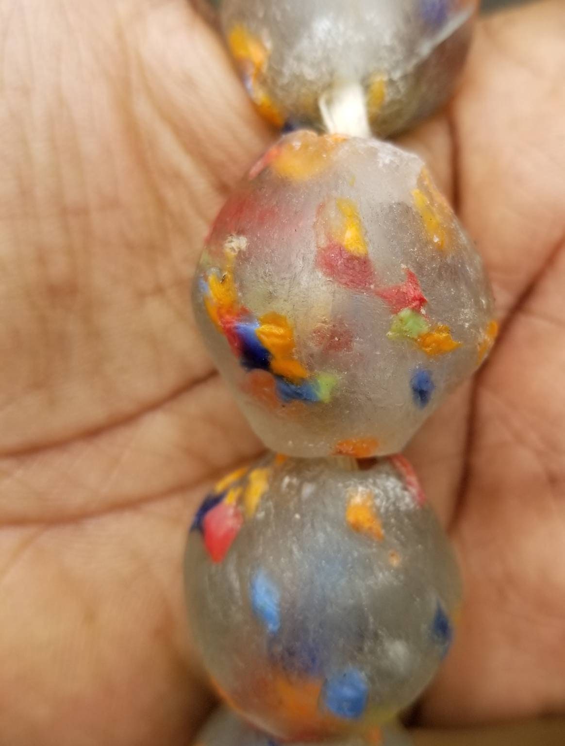 Glass Beads, Bi-cone African Beads, Handmade Jewelry