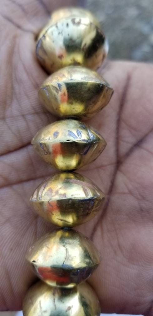 Gold Tuareg Bi-cone Beads, African Beads, Jewelry Making