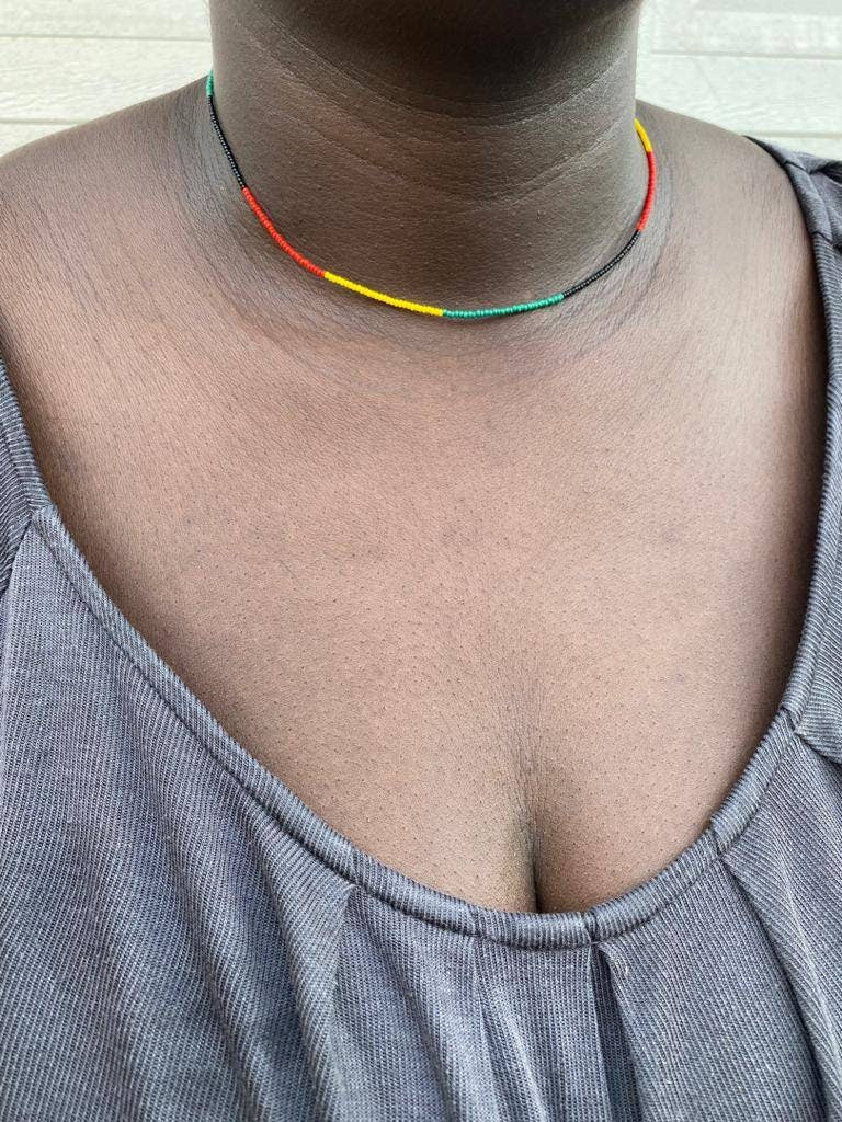 African Choker Necklace, Jewelry