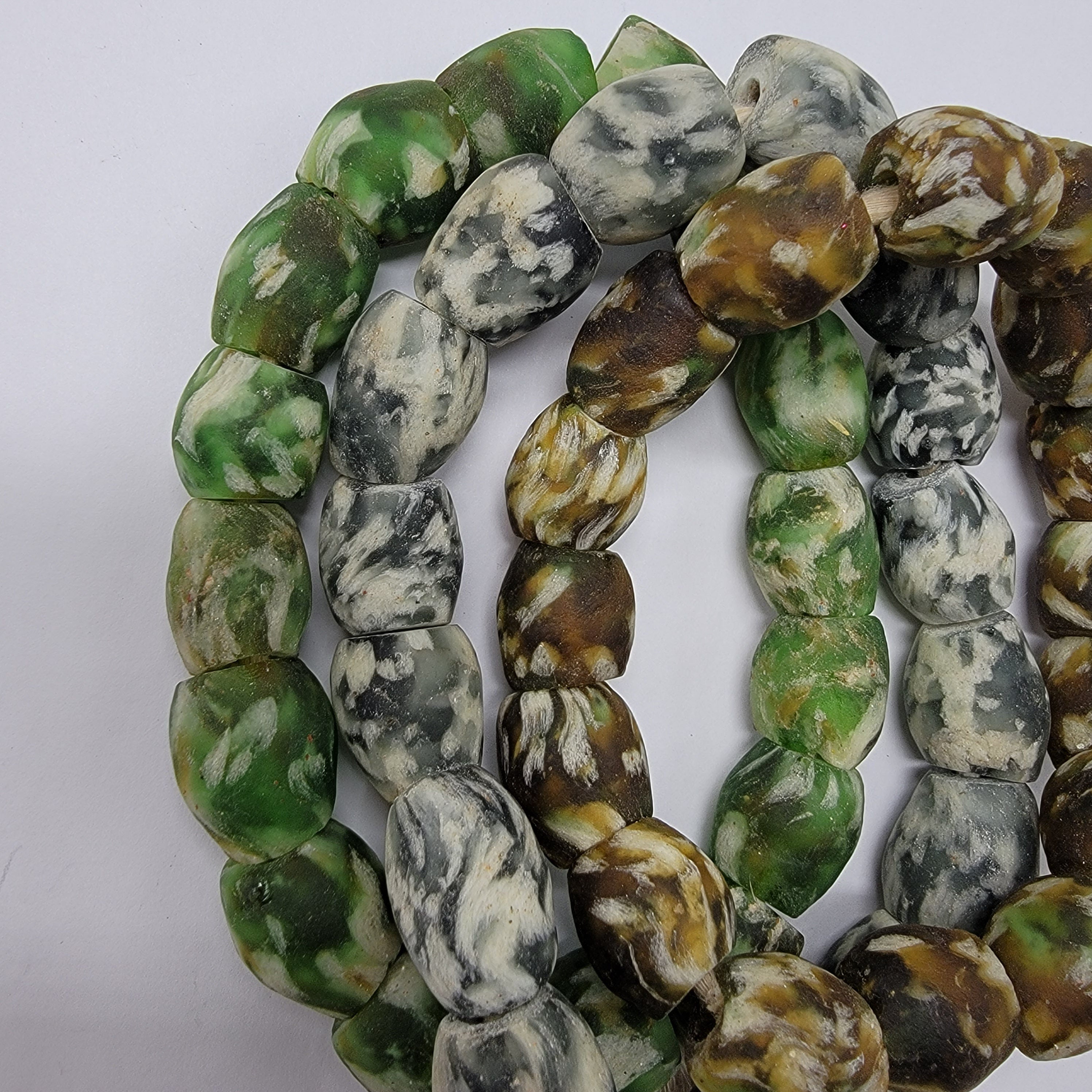 Handmade African Glass Beads, Tribal Beads