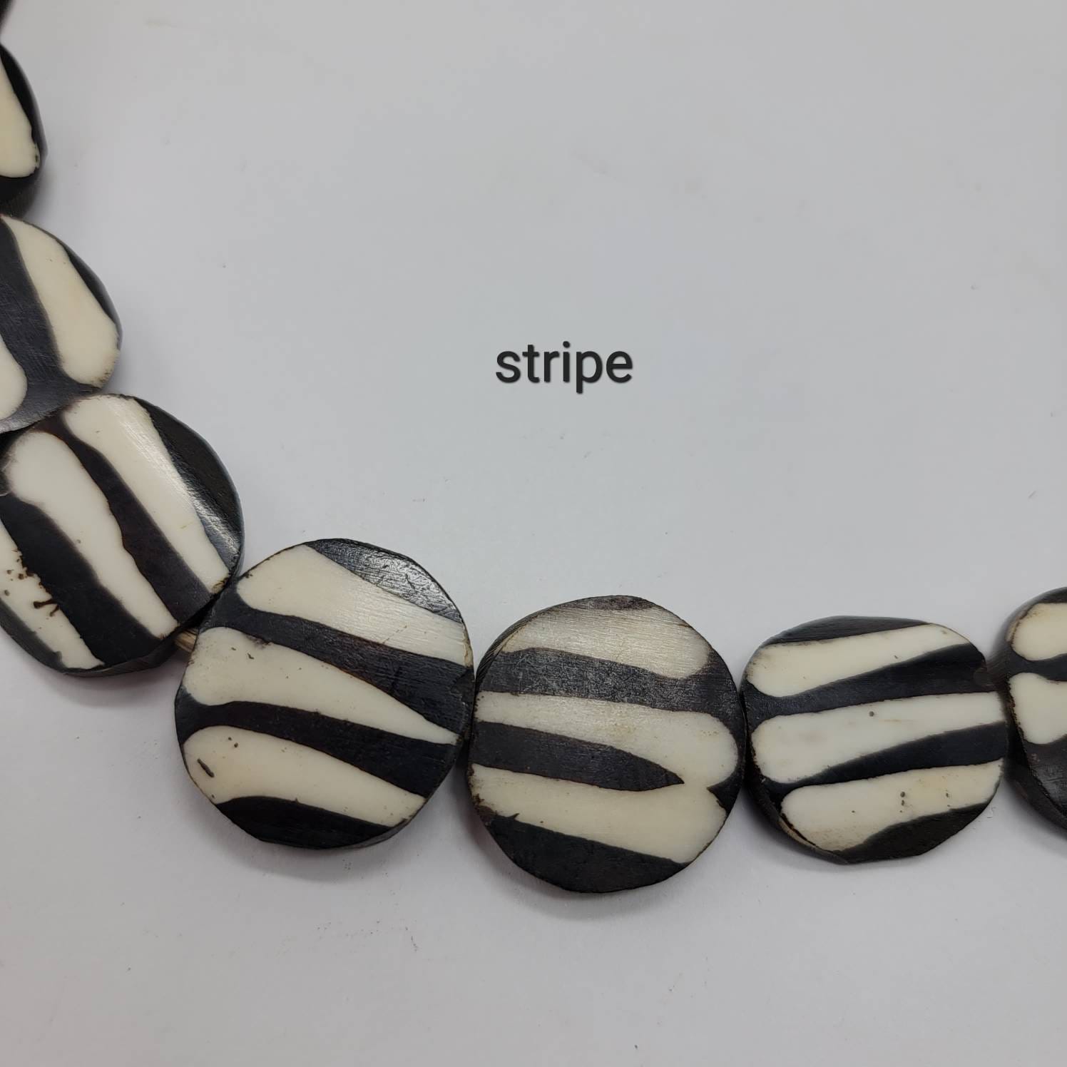 Batik Bone Beads, African Beads