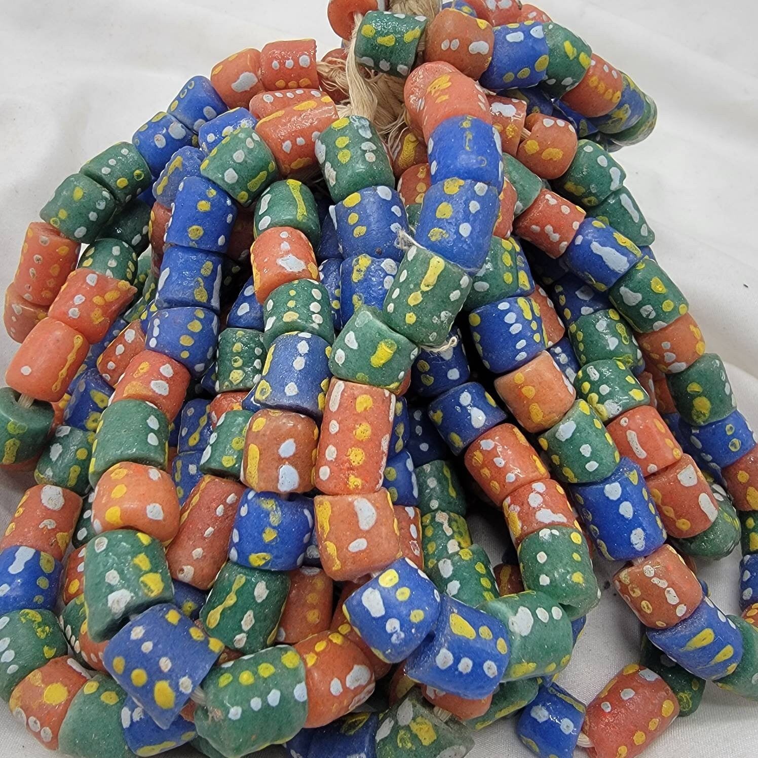 20 Mix Krobo Painted Beads, African Beads