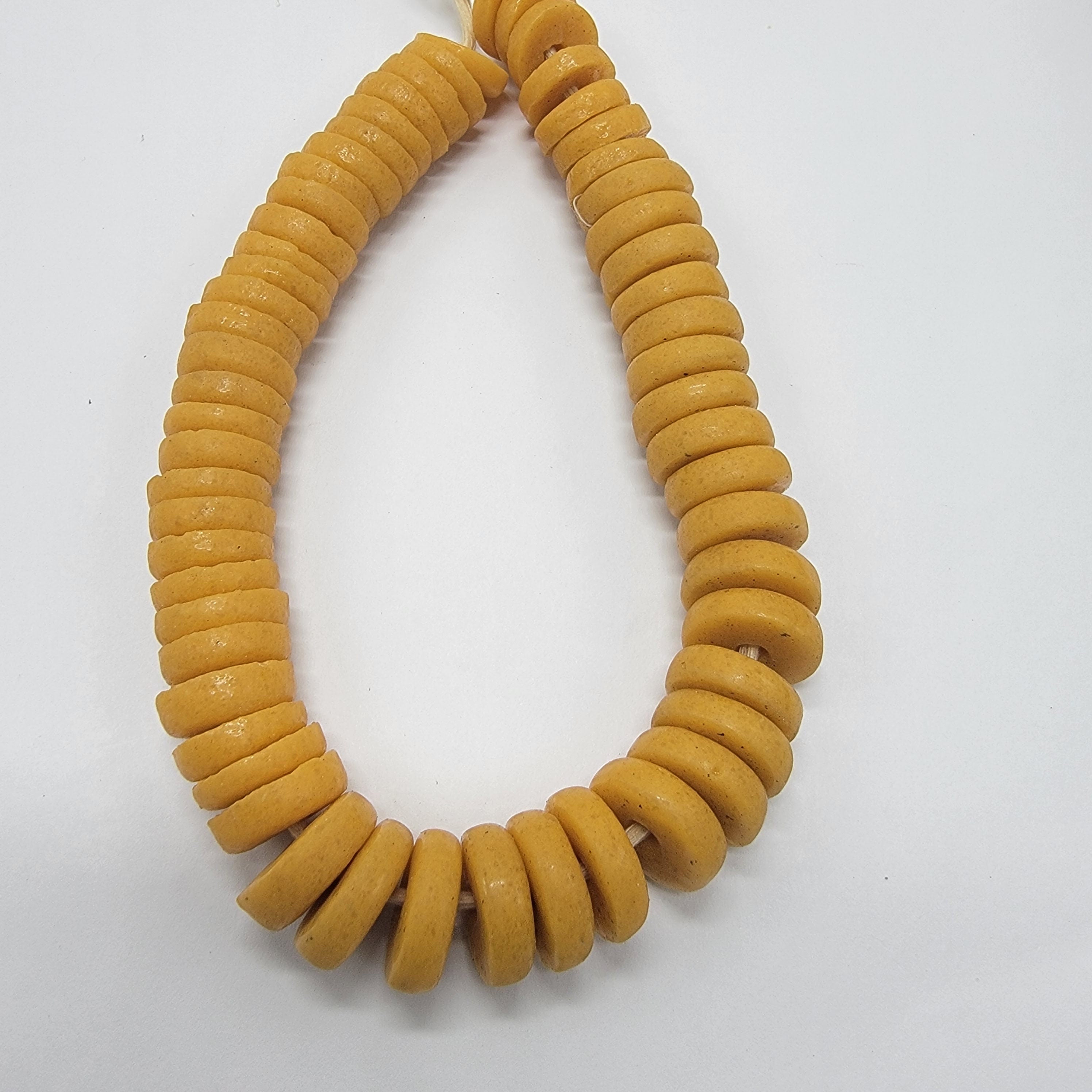 Large African Spacer Beads, African Disk Beads